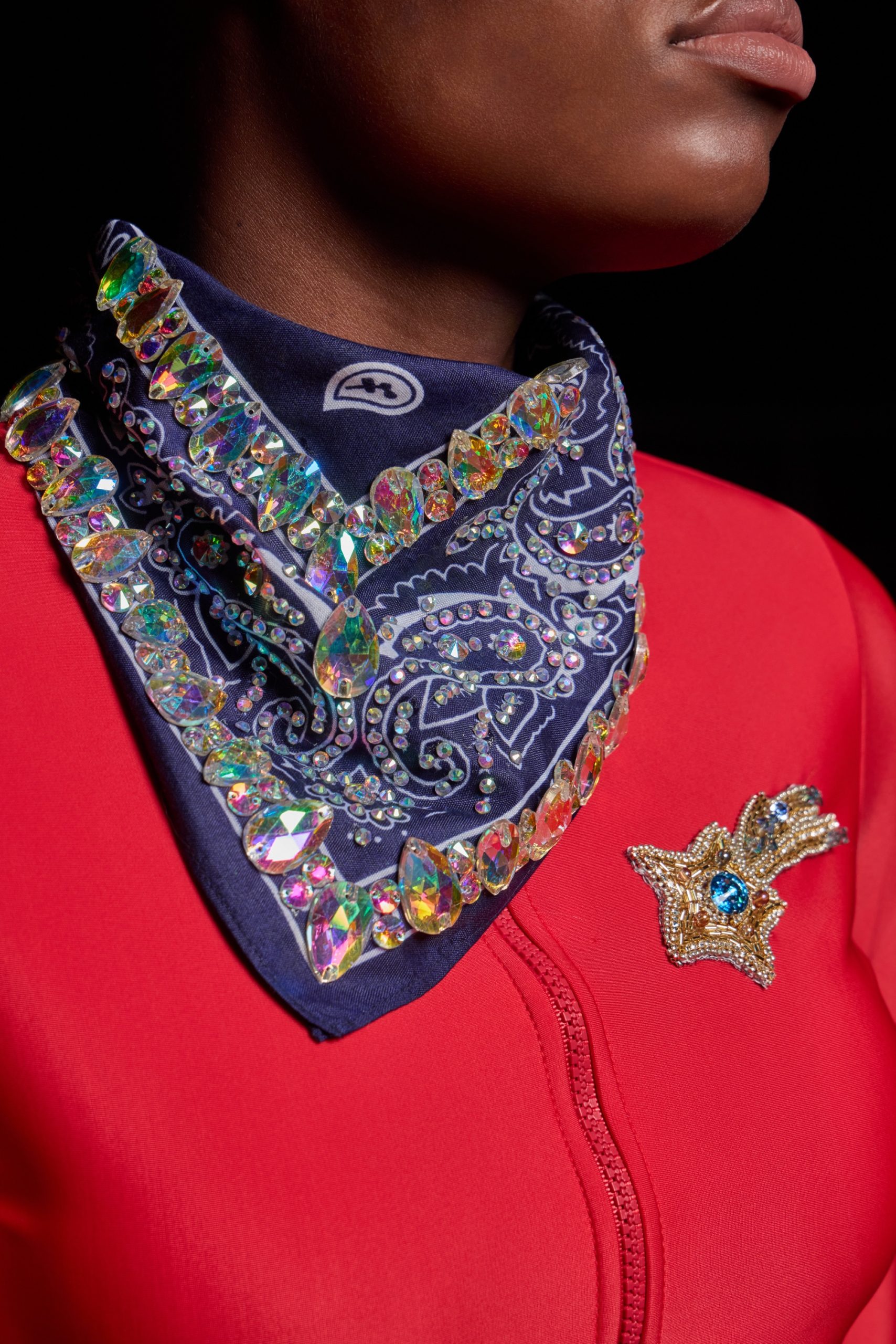 CRYSTAL IRIDESCENT BANDANA